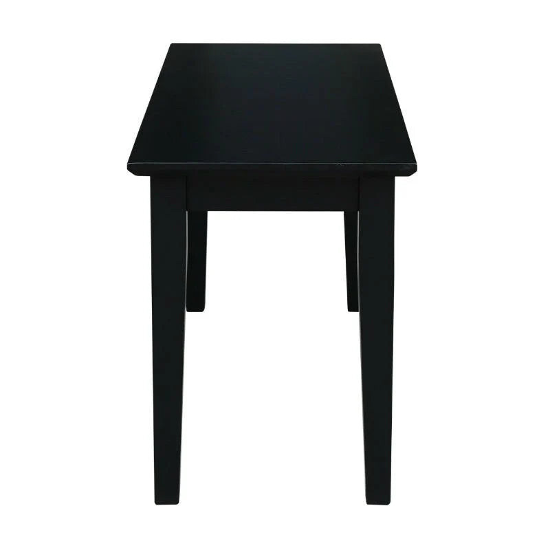 Banc d'entrée d'appoint en bois massif, fini noir - 40 x 14 x 18H pouces