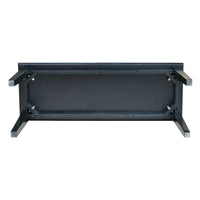 Banc d'entrée déco en bois massif, finition noire - 40 x 14 x 18H pouces