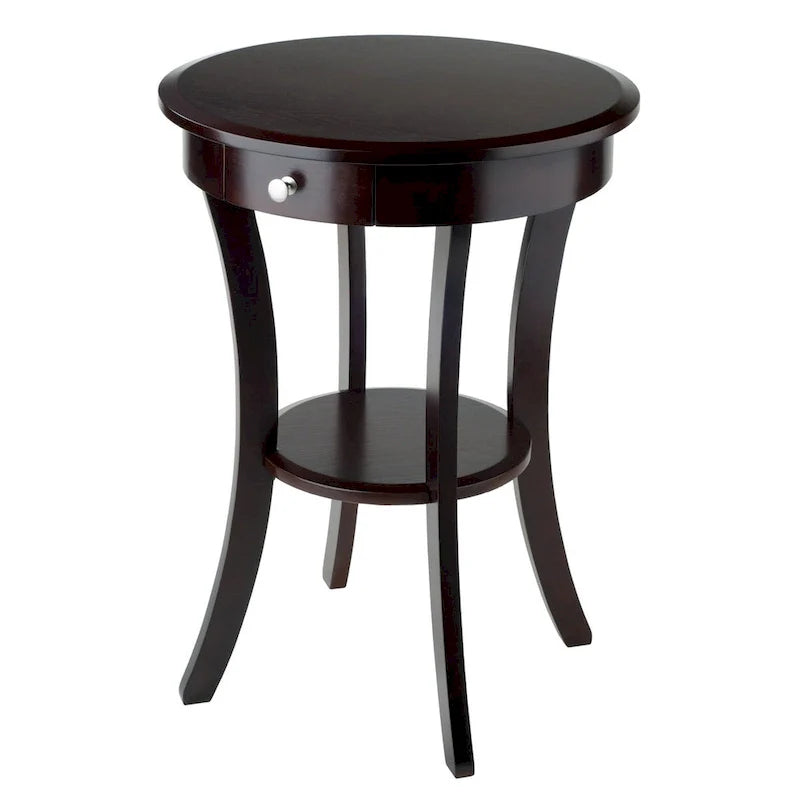 Table d'appoint ronde Sasha, Cappuccino - 20L x 20P x 27H.