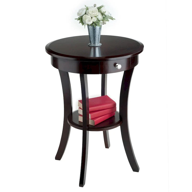 Table d'appoint ronde Sasha, cappuccino - 20L x 20P x 27H