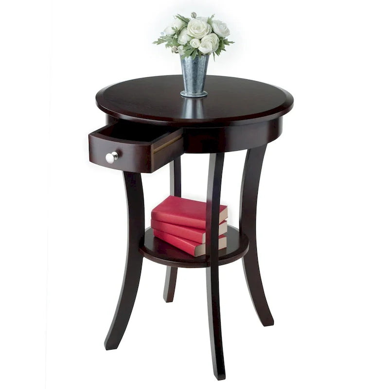 Table d'appoint ronde Sasha, cappuccino - 20L x 20P x 27H