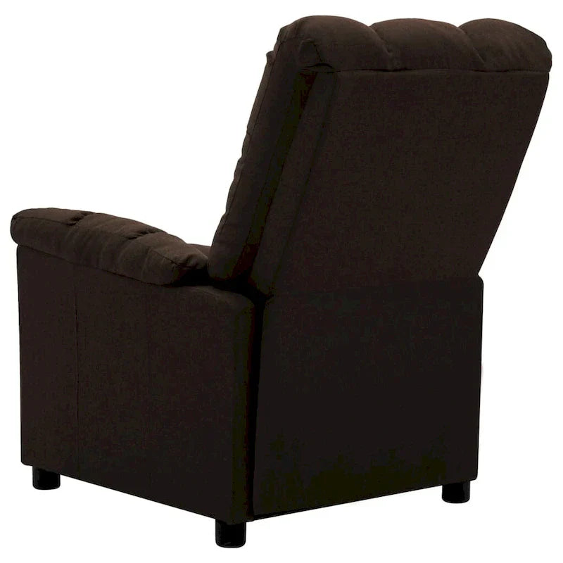 Fauteuil de Massage vidaXL en Tissu Brun Foncé - 29.1 x 39 x 40.2 pouces