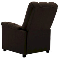 Fauteuil de Massage vidaXL en Tissu Brun Foncé - 29.1 x 39 x 40.2 pouces
