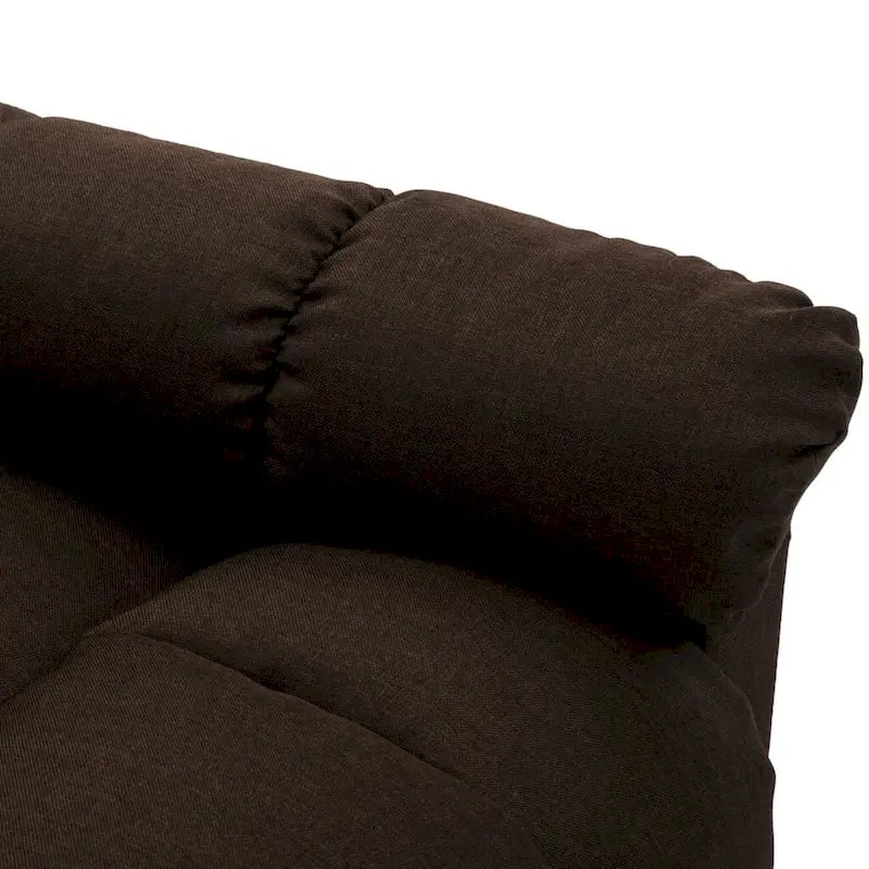 Fauteuil de Massage vidaXL en Tissu Brun Foncé - 29.1 x 39 x 40.2 pouces