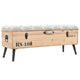 vidaXL Banc de rangement 43,3 Bois de sapin massif - 43,3 x 15,7 x 19,7