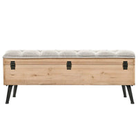 vidaXL Banc de rangement 43,3 Bois de sapin massif - 43,3 x 15,7 x 19,7
