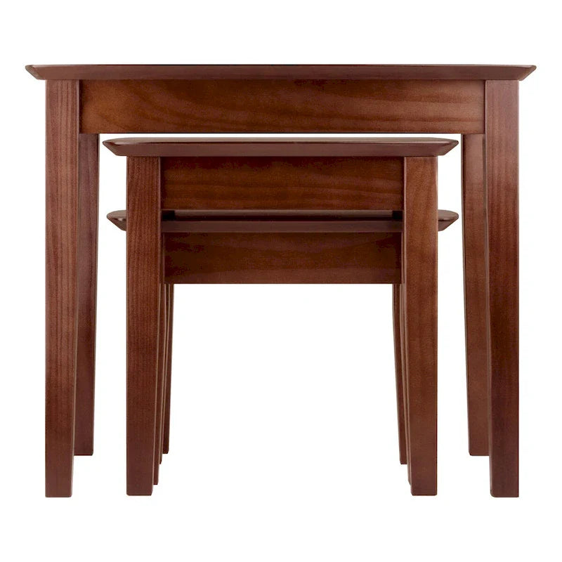 Ensemble de 3 tables gigognes Bradley, noyer - 26.8 x 18.7 x 21.9