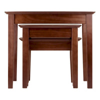 Ensemble de 3 tables gigognes Bradley, noyer - 26.8 x 18.7 x 21.9