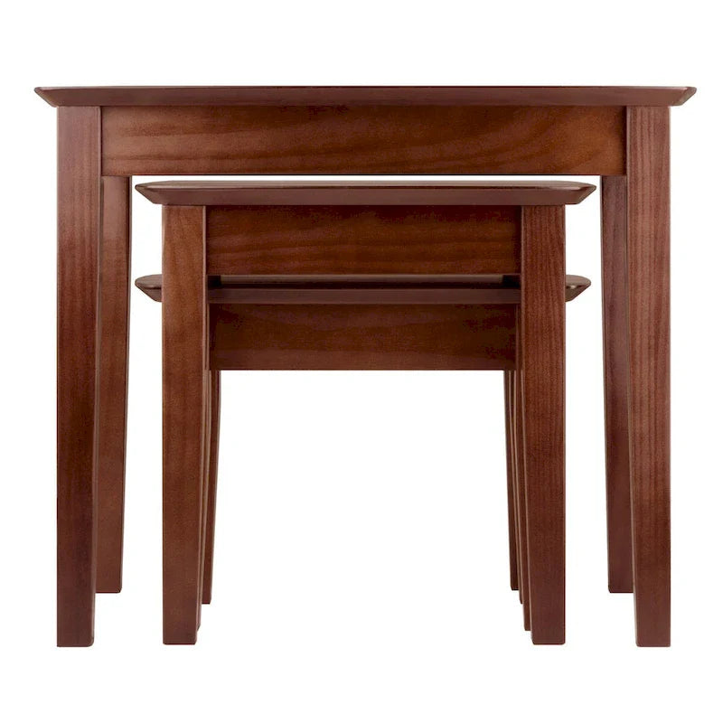 Ensemble de 3 tables gigognes Bradley, noyer - 26.8 x 18.7 x 21.9