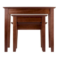 Ensemble de 3 tables gigognes Bradley, noyer - 26.8 x 18.7 x 21.9