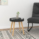 vidaXL Table d'appoint ronde en bois d'ingénierie et pin massif - 15x15x15.7