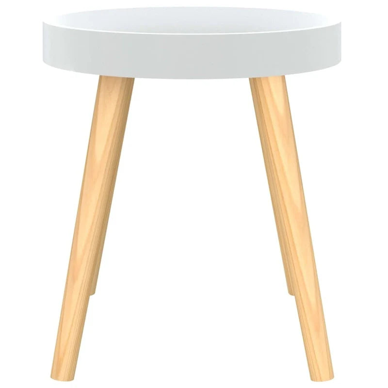 vidaXL Table d'appoint ronde en bois d'ingénierie et pin massif - 15x15x15.7