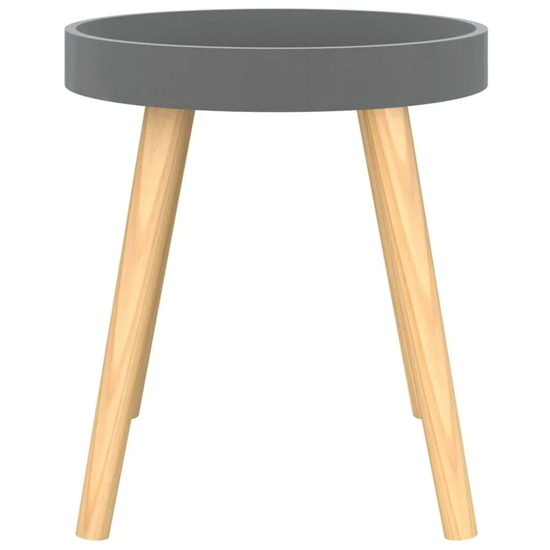 vidaXL Table d'appoint ronde en bois d'ingénierie et pin massif - 15x15x15.7