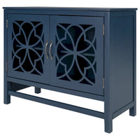 Buffet d'appoint en bois, armoire de rangement avec portes et étagère réglable
