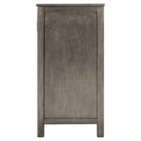 Buffet d'appoint en bois, armoire de rangement avec portes et étagère réglable