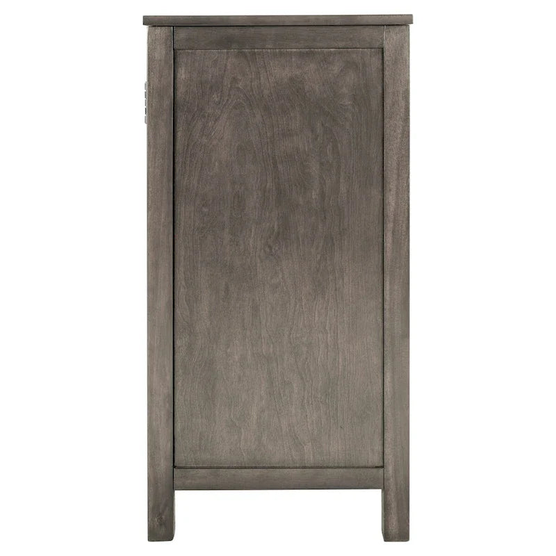 Buffet d'appoint en bois, armoire de rangement avec portes et étagère réglable