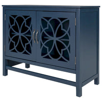 Buffet d'appoint en bois, armoire de rangement avec portes et étagère réglable