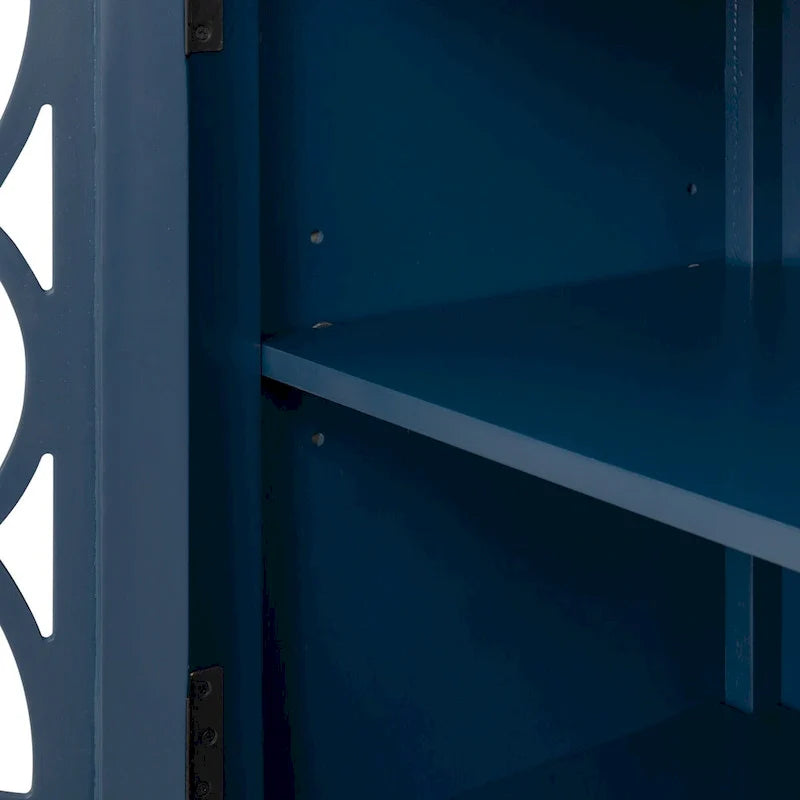 Buffet d'appoint en bois, armoire de rangement avec portes et étagère réglable