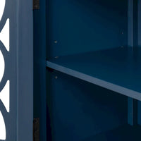 Buffet d'appoint en bois, armoire de rangement avec portes et étagère réglable