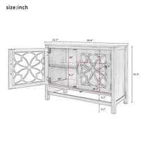 Buffet d'appoint en bois, armoire de rangement avec portes et étagère réglable