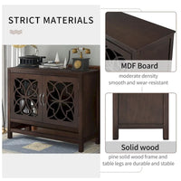 Buffet d'appoint en bois, armoire de rangement avec portes et étagère réglable