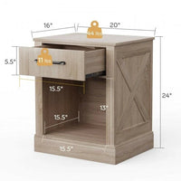 Table de chevet compacte avec tiroir et étagère