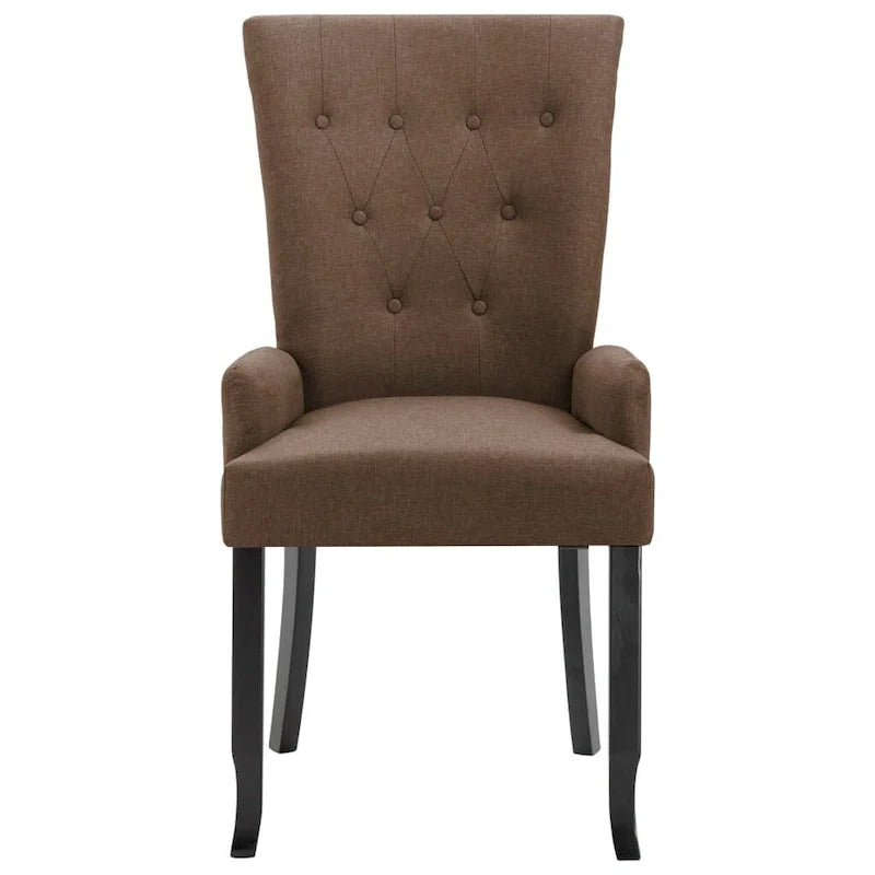 Chaises de salle à manger vidaXL avec accoudoirs 1/2/4/6 pcs, tissu multicolore - 21.3 x 22 x 41.7