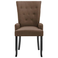 Chaises de salle à manger vidaXL avec accoudoirs 1/2/4/6 pcs, tissu multicolore - 21.3 x 22 x 41.7
