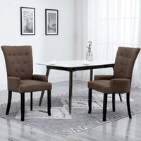 Chaises de salle à manger vidaXL avec accoudoirs 1/2/4/6 pcs, tissu multicolore - 21.3 x 22 x 41.7