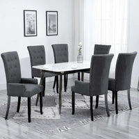 Chaises de salle à manger vidaXL avec accoudoirs 1/2/4/6 pcs, tissu multicolore - 21.3 x 22 x 41.7