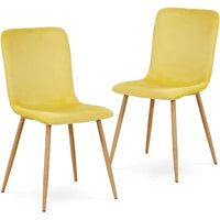 Chaise de salle à manger moderne Ivinta, chaise sans accoudoirs rembourrée de style milieu de siècle pour salon ou salle à manger