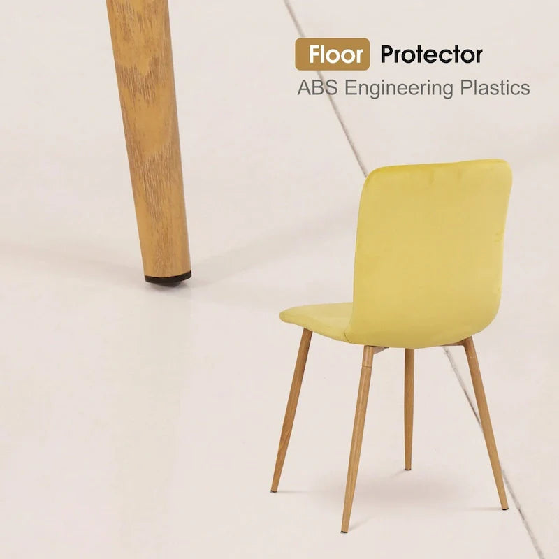 Chaise de salle à manger moderne Ivinta, chaise sans accoudoirs rembourrée de style milieu de siècle pour salon ou salle à manger