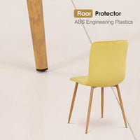 Chaise de salle à manger moderne Ivinta, chaise sans accoudoirs rembourrée de style milieu de siècle pour salon ou salle à manger