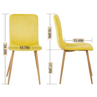 Chaise de salle à manger moderne Ivinta, chaise sans accoudoirs rembourrée de style milieu de siècle pour salon ou salle à manger