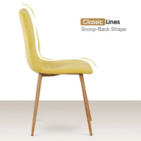 Chaise de salle à manger moderne Ivinta, chaise sans accoudoirs rembourrée de style milieu de siècle pour salon ou salle à manger