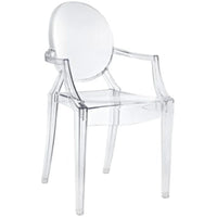 Lot de 2 chaises empilables en lucite transparentes pour cuisine, terrasse, salle à manger, salon, chambre, fête, avec dossier ovale, bureau