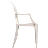 Lot de 2 chaises empilables en lucite transparentes pour cuisine, terrasse, salle à manger, salon, chambre, fête, avec dossier ovale, bureau