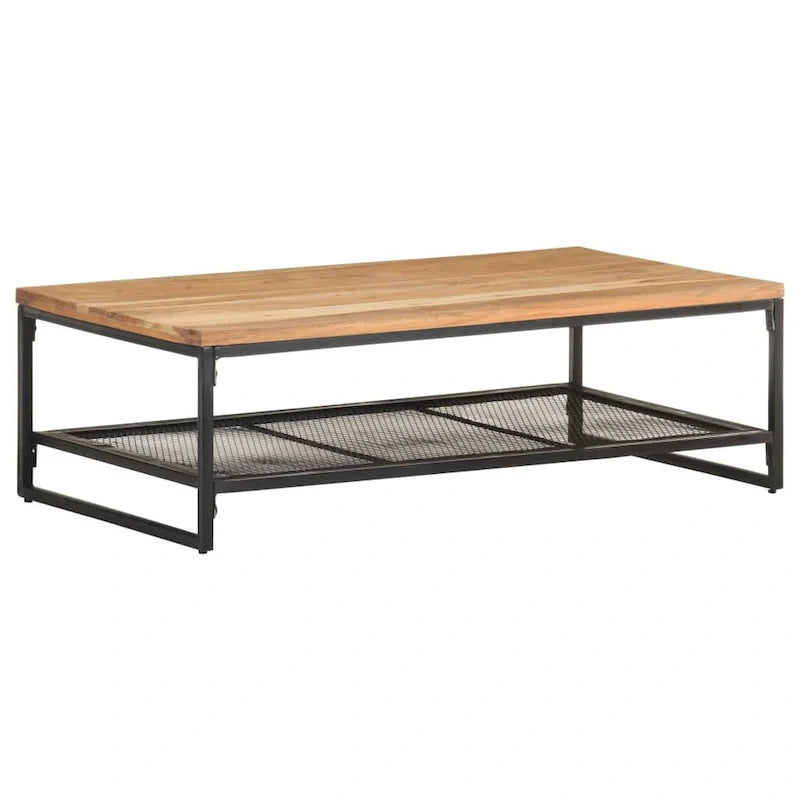vidaXL Table basse 110x60x35 cm Bois d'acacia massif - 110 x 60 x 35