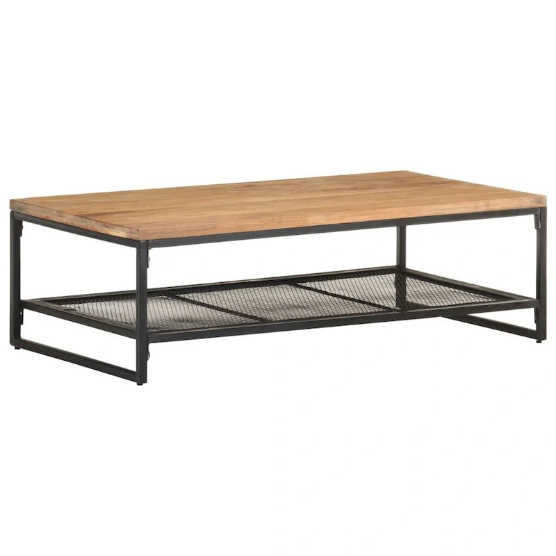 vidaXL Table basse 110x60x35 cm Bois d'acacia massif - 110 x 60 x 35