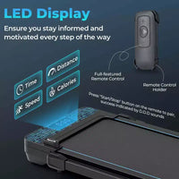 Tapis de course pliable Costway 2 en 1 avec télécommande et contrôle par application et écran LED