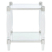 SAFAVIEH Couture Lirie Table d'appoint en acrylique - 20 L x 20 P x 24 H - 20Lx20Px24H