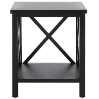 Table d'appoint à dossier croisé Safavieh Yasumi blanche – 18,1 x 13,4 x 21,5 po – 18 po L x 13 po P x 22 po H