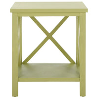 Table d'appoint à dossier croisé Safavieh Yasumi blanche – 18,1 x 13,4 x 21,5 po – 18 po L x 13 po P x 22 po H