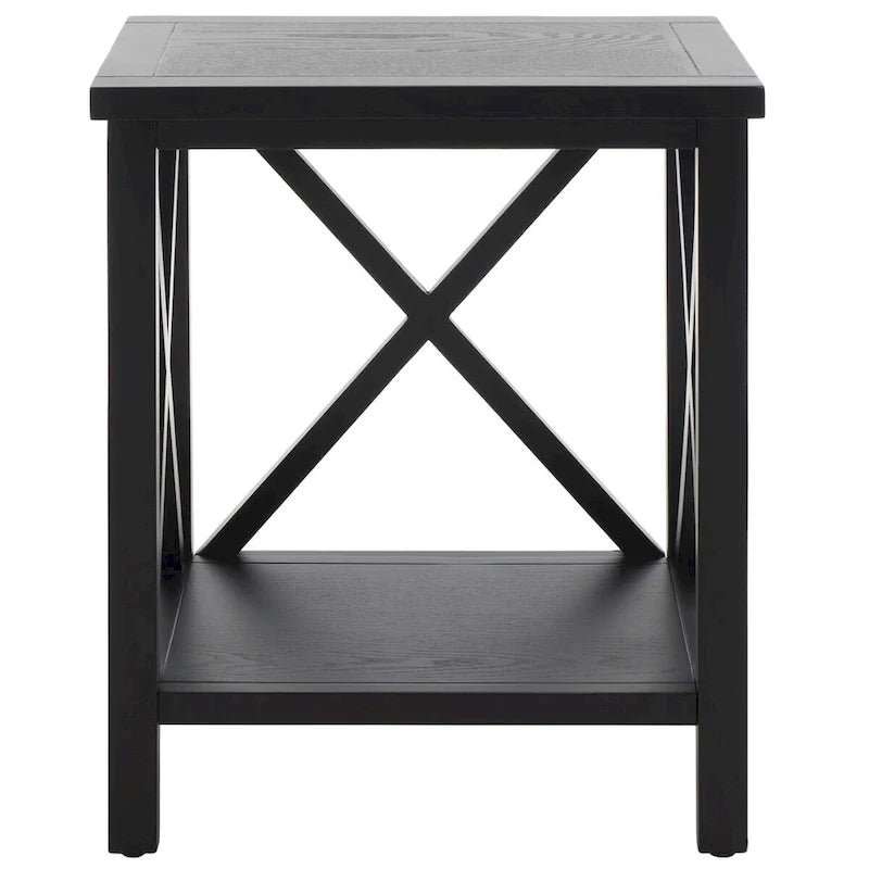 Table d'appoint à dossier croisé Safavieh Yasumi blanche – 18,1 x 13,4 x 21,5 po – 18 po L x 13 po P x 22 po H
