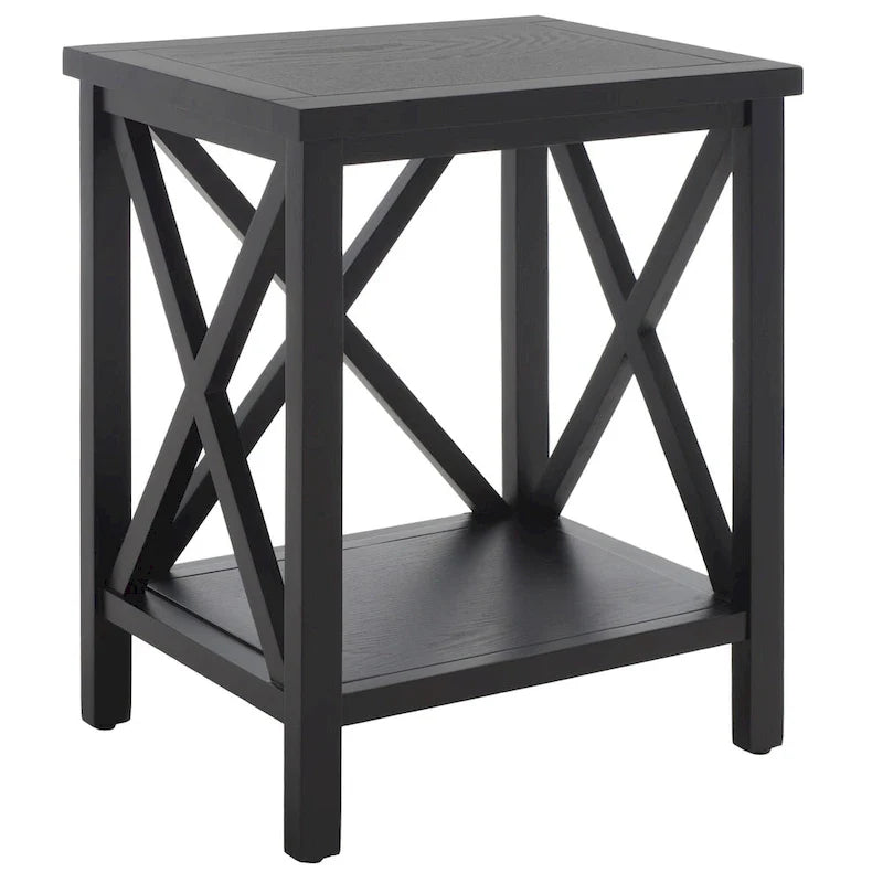 Table d'appoint à dossier croisé Safavieh Yasumi blanche – 18,1 x 13,4 x 21,5 po – 18 po L x 13 po P x 22 po H