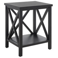 Table d'appoint à dossier croisé Safavieh Yasumi blanche – 18,1 x 13,4 x 21,5 po – 18 po L x 13 po P x 22 po H