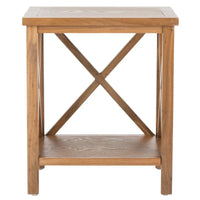 Table d'appoint à dossier croisé Safavieh Yasumi blanche – 18,1 x 13,4 x 21,5 po – 18 po L x 13 po P x 22 po H