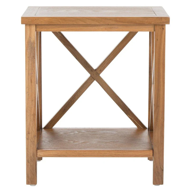 Table d'appoint à dossier croisé Safavieh Yasumi blanche – 18,1 x 13,4 x 21,5 po – 18 po L x 13 po P x 22 po H