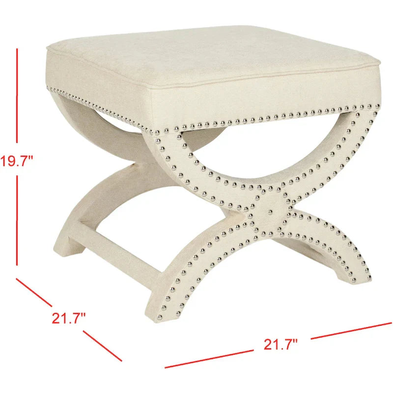 SAFAVIEH Ashanti X-Bench Pouf