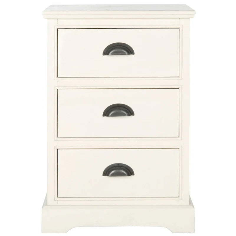 Table d'appoint de rangement à 3 tiroirs SAFAVIEH Claudine Gris - 17,7 x 13,8 x 26,8 - 18Lx14Px26H
